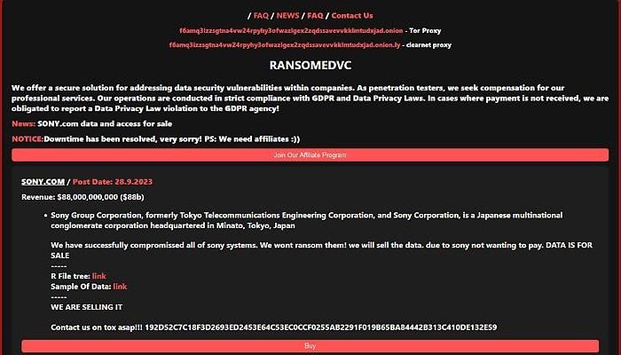 Sony Hackeado
