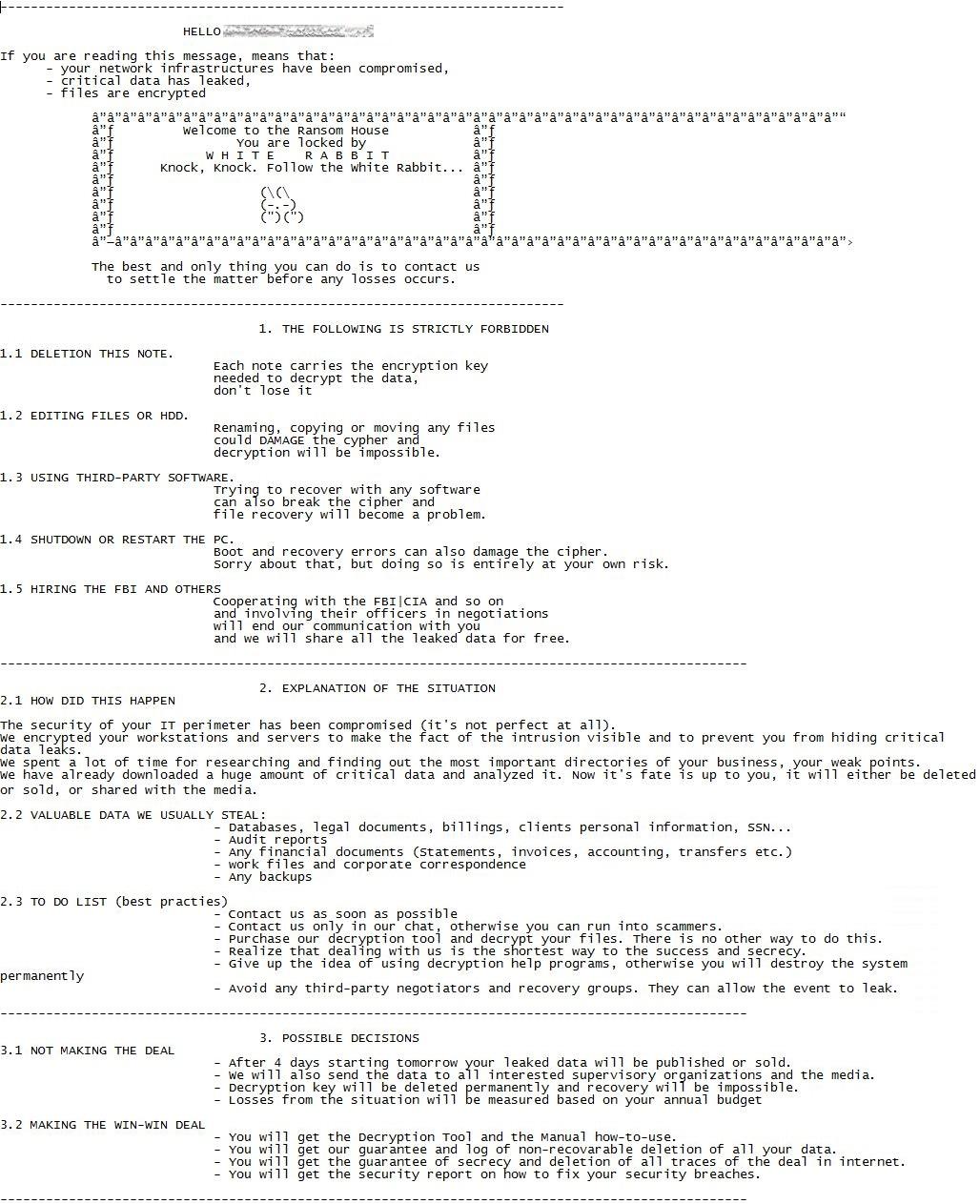  Ransomware White Rabbit Cifra Archivos de Forma Sigilosa