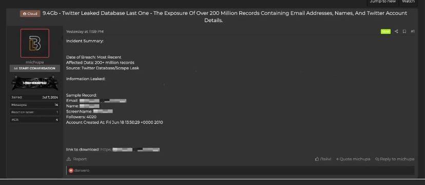 Alerta de Seguridad: Filtración Masiva de Datos de Twitter Expone 200 Millones de Registros