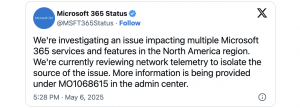Microsoft Enfrenta Nueva Interrupción: Impacto Directo en Herramientas de Colaboración